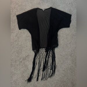 Charlotte Russe Sheer Black Cardigan